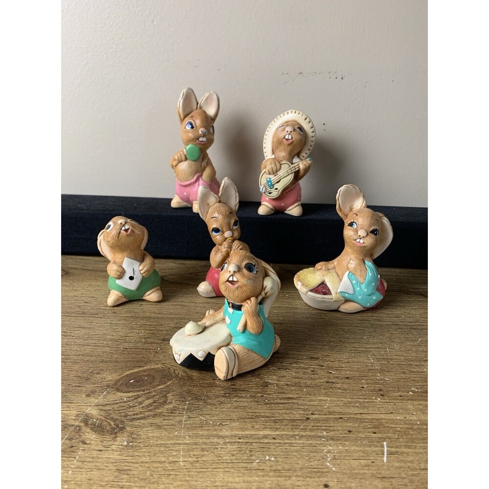 Pendelfin Rabbits Lot Of 6 Robert, Phumf, Rocky, Rolly, Pieface, Bongo READ